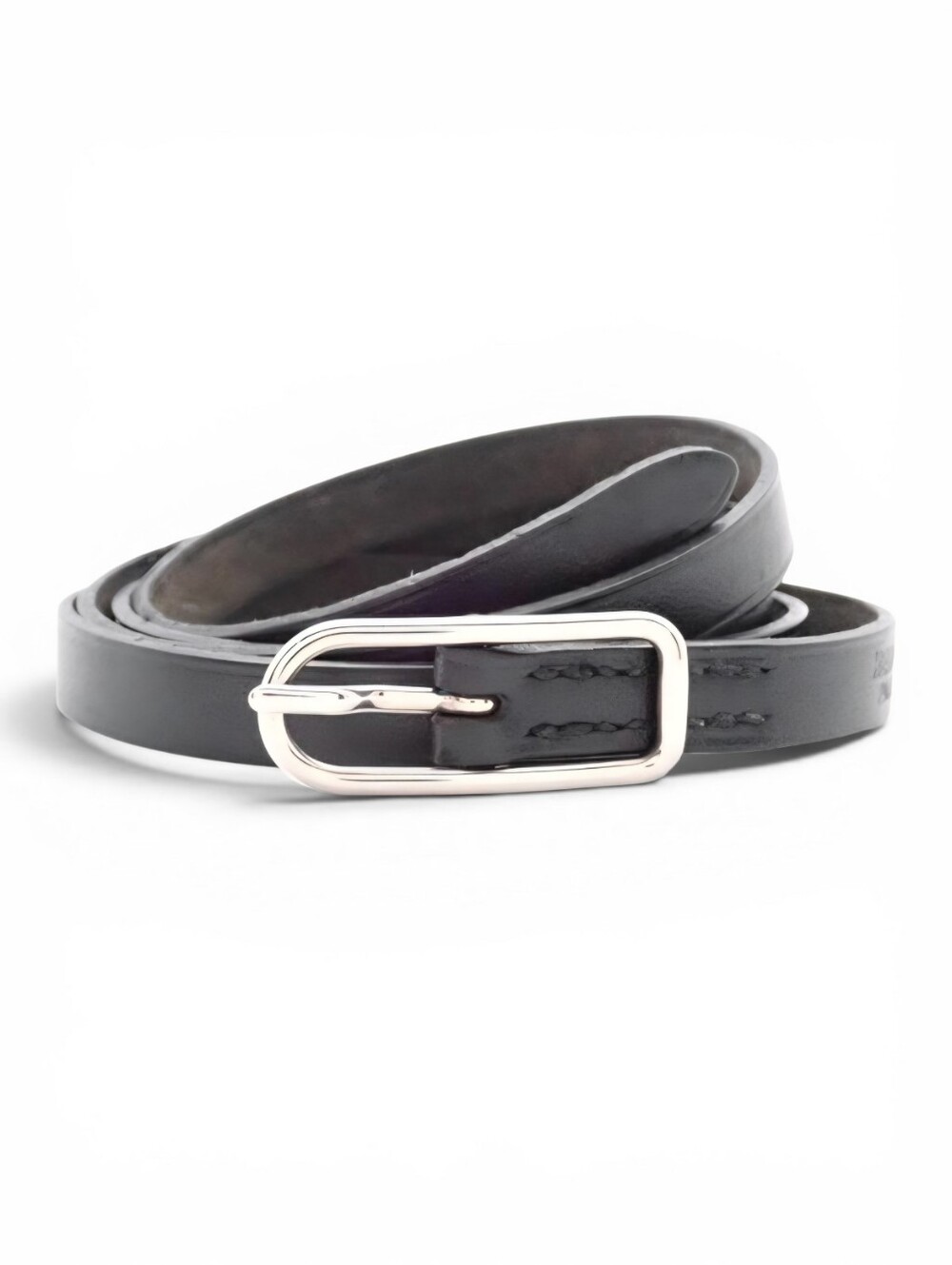 HERMES Double Wrap Bracelet Leather Silver Hardware